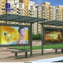 Outdoor Customized Powder Coating Metal Bus Stop Shelter